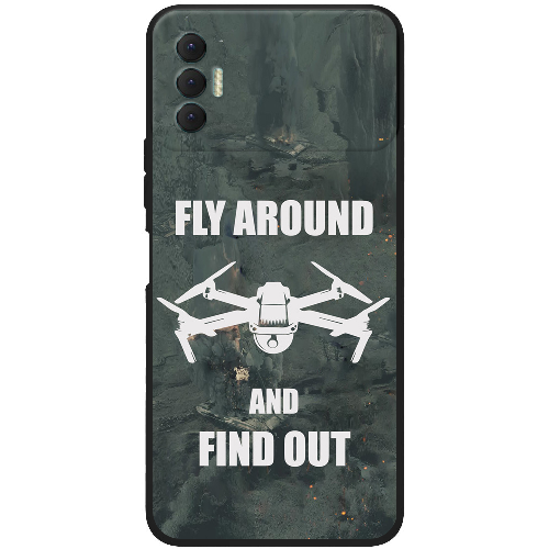 Чехол BoxFace Tecno Spark 8P Дрон Fly Around