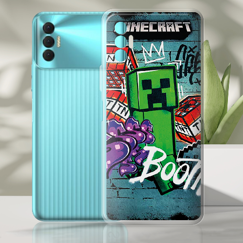 Чехол BoxFace Tecno Spark 8P Minecraft Graffiti