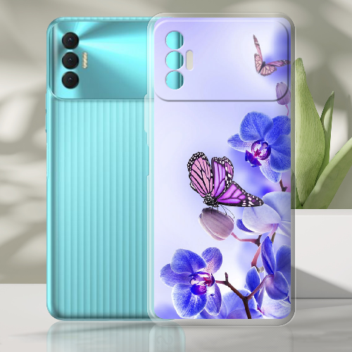 Чехол BoxFace Tecno Spark 8P Orchids and Butterflies