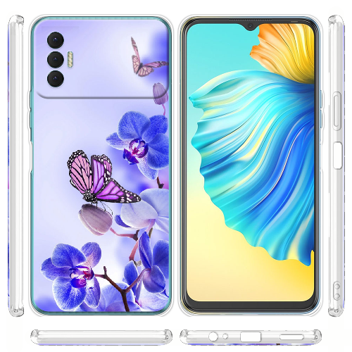 Чехол BoxFace Tecno Spark 8P Orchids and Butterflies