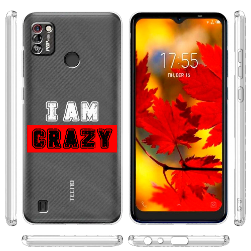 Чехол BoxFace Tecno Pop 4 Pro I'm Crazy