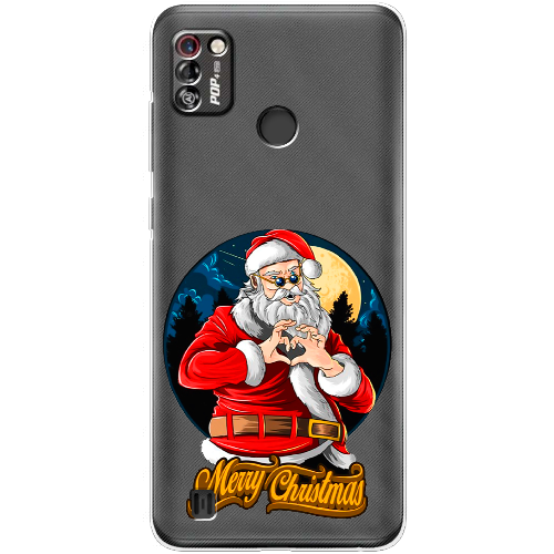 Чехол BoxFace Tecno Pop 4 Pro Cool Santa and heart