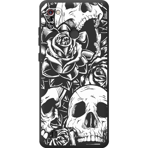 Чехол BoxFace Tecno Pop 4 Pro Skull and Roses