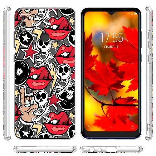 Чехол BoxFace Tecno Pop 4 Pro Rock Graffiti