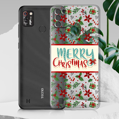 Чехол BoxFace Tecno Pop 4 Pro Vintage Christmas Congratulation