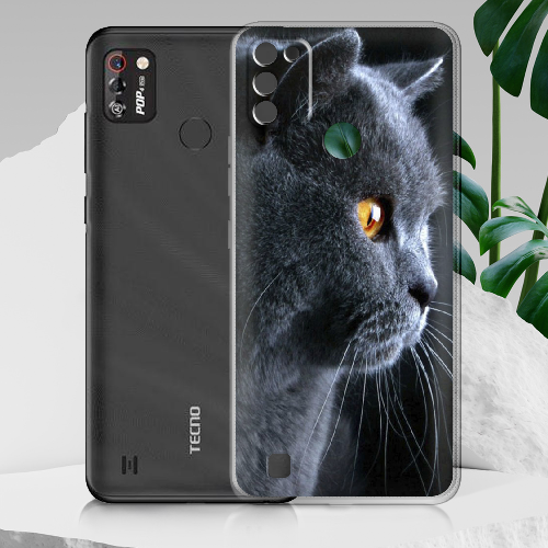 Чехол BoxFace Tecno Pop 4 Pro English cat