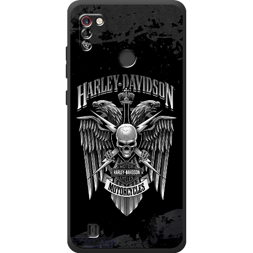 Чехол BoxFace Tecno Pop 4 Pro Harley Davidson skull and eagles