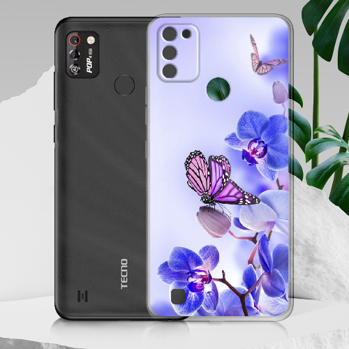 Чехол BoxFace Tecno Pop 4 Pro Orchids and Butterflies