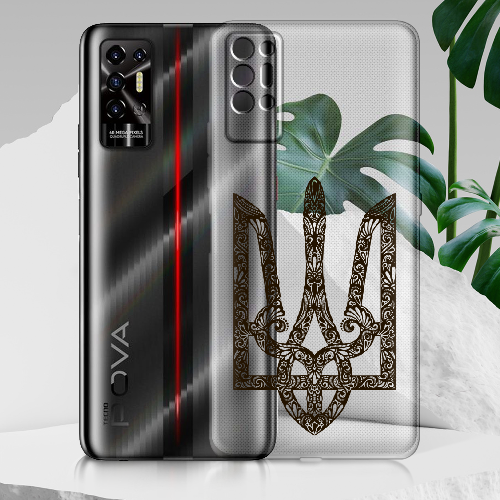 Чехол BoxFace Tecno POVA 2 Ukrainian Black Trident