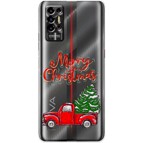 Чехол BoxFace Tecno POVA 2 Holiday Car Merry Christmas