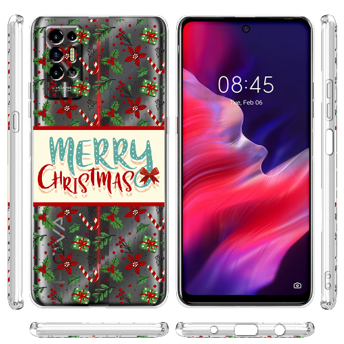 Чехол BoxFace Tecno POVA 2 Vintage Christmas Congratulation