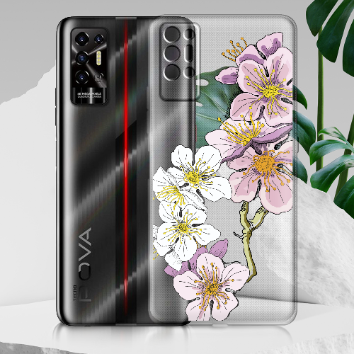 Чехол BoxFace Tecno POVA 2 Cherry Blossom