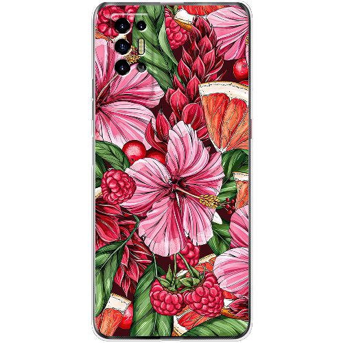 Чехол BoxFace Tecno POVA 2 Tropical Flowers