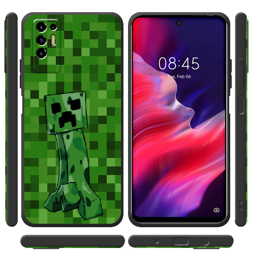 Чехол BoxFace Tecno POVA 2 Minecraft Creeper