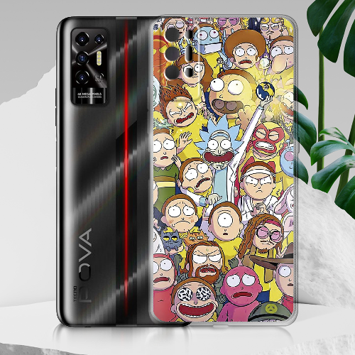 Чехол BoxFace Tecno POVA 2 Rick and Morty все герои