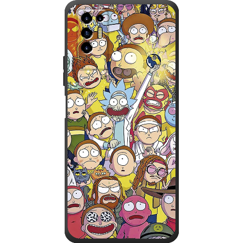 Чехол BoxFace Tecno POVA 2 Rick and Morty все герои