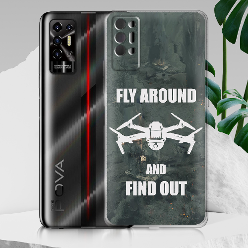 Чехол BoxFace Tecno POVA 2 Дрон Fly Around