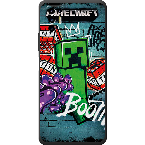 Чехол BoxFace Tecno POVA 2 Minecraft Graffiti
