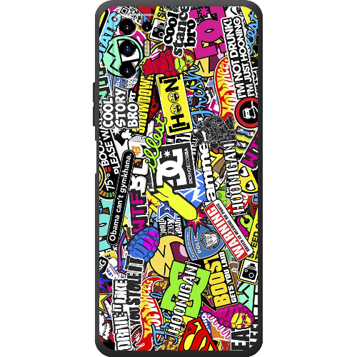 Чехол BoxFace Tecno POVA 2 Multicolored Inscriptions