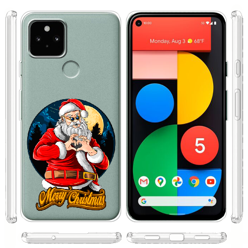 Чехол BoxFace Google Pixel 5 Cool Santa and heart