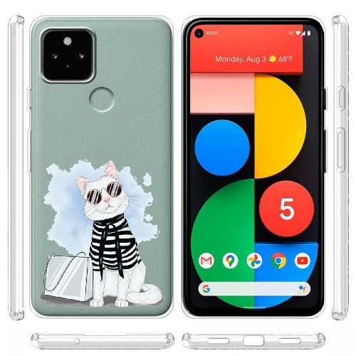 Чехол BoxFace Google Pixel 5 Кот Модник