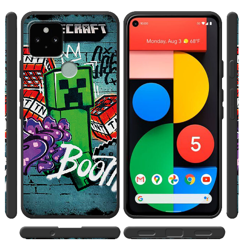 Чехол BoxFace Google Pixel 5 Minecraft Graffiti