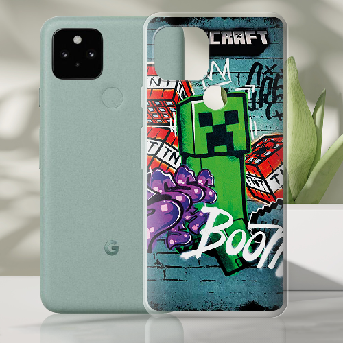 Чехол BoxFace Google Pixel 5 Minecraft Graffiti