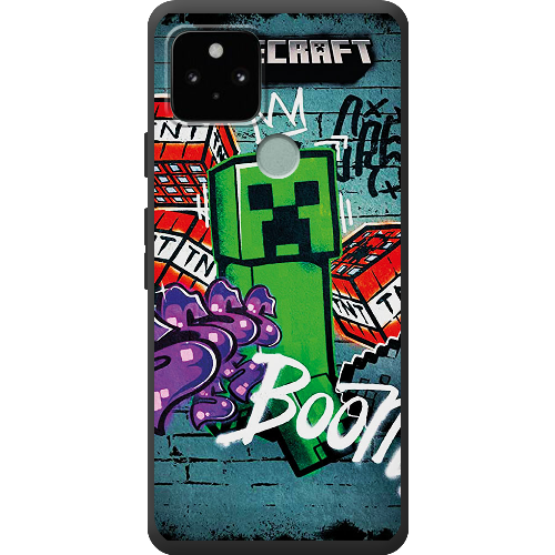 Чехол BoxFace Google Pixel 5 Minecraft Graffiti