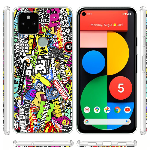 Чехол BoxFace Google Pixel 5 Multicolored Inscriptions