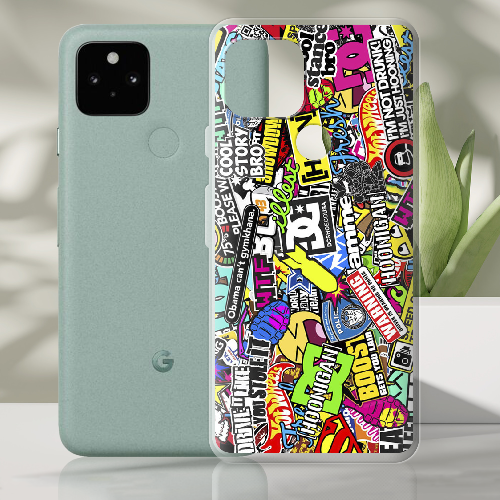 Чехол BoxFace Google Pixel 5 Multicolored Inscriptions