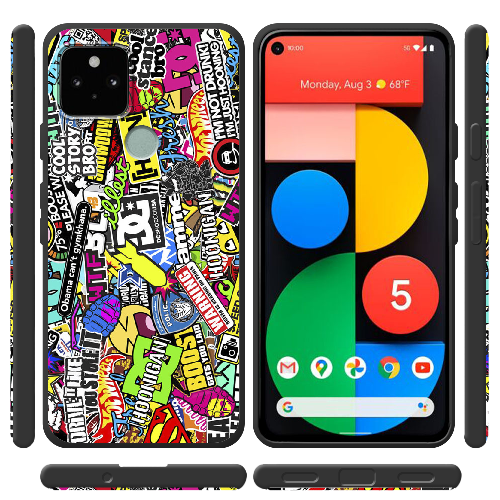 Чехол BoxFace Google Pixel 5 Multicolored Inscriptions