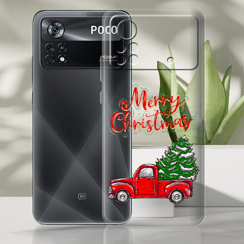 Чехол BoxFace Xiaomi Poco X4 Pro 5G Holiday Car Merry Christmas