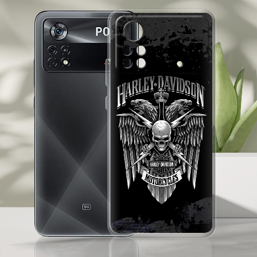 Чехол BoxFace Xiaomi Poco X4 Pro 5G Harley Davidson skull and eagles