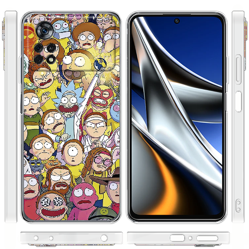 Чехол BoxFace Xiaomi Poco X4 Pro 5G Rick and Morty все герои