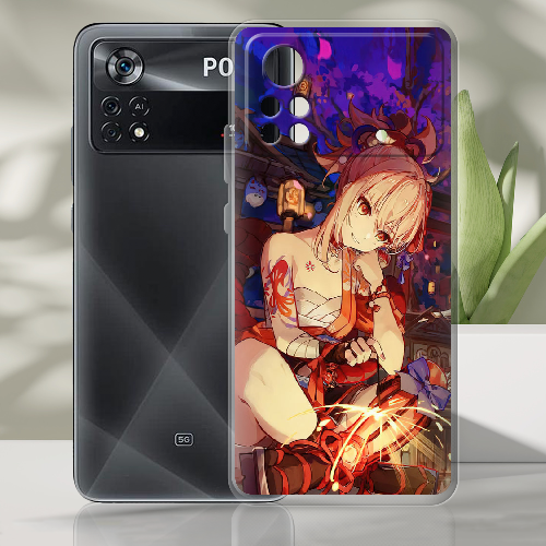 Чехол BoxFace Xiaomi Poco X4 Pro 5G Genshin Ёимия с огоньком