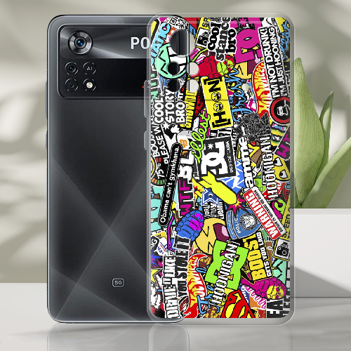 Чехол BoxFace Xiaomi Poco X4 Pro 5G Multicolored Inscriptions