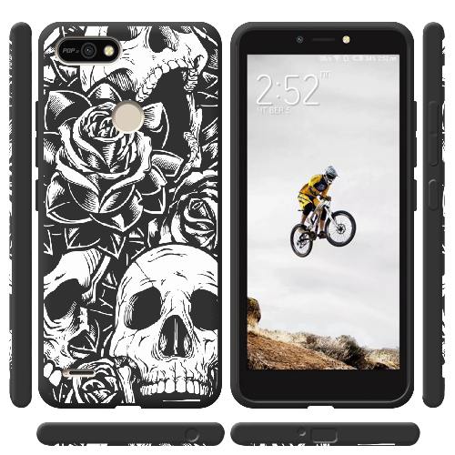 Чехол BoxFace Tecno Pop 2F Skull and Roses