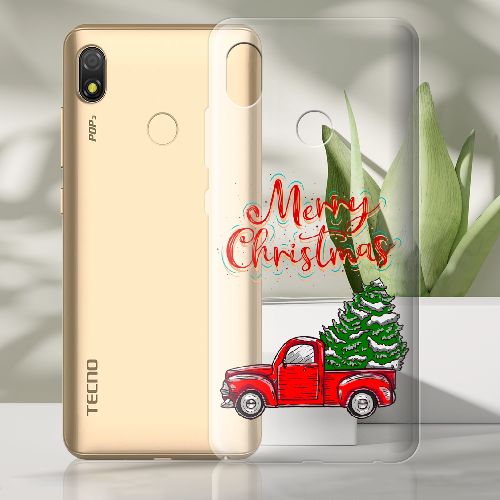 Чехол BoxFace Tecno Pop 3 Holiday Car Merry Christmas