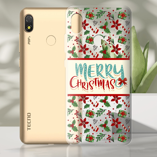 Чехол BoxFace Tecno Pop 3 Vintage Christmas Congratulation