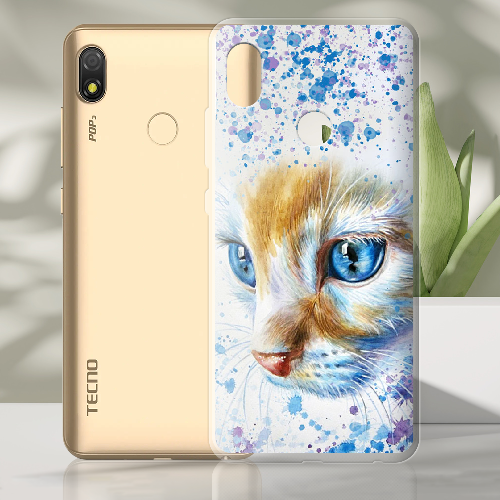 Чехол BoxFace Tecno Pop 3 Голубоглазый Кот