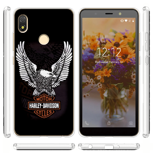 Чехол BoxFace Tecno Pop 3 Harley Davidson and eagle