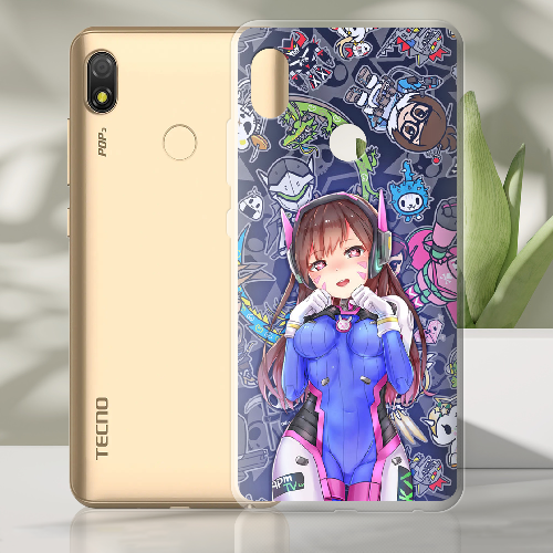 Чехол BoxFace Tecno Pop 3 Overwatch D.VA