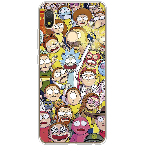 Чехол BoxFace Tecno Pop 3 Rick and Morty все герои