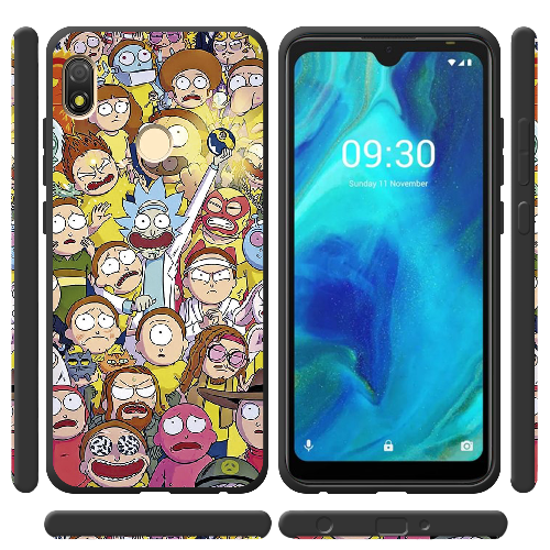 Чехол BoxFace Tecno Pop 3 Rick and Morty все герои