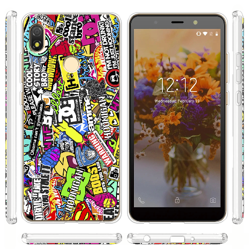 Чехол BoxFace Tecno Pop 3 Multicolored Inscriptions