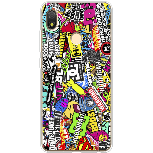 Чехол BoxFace Tecno Pop 3 Multicolored Inscriptions