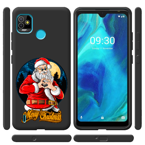 Чехол BoxFace Tecno Pop 5 Cool Santa and heart 