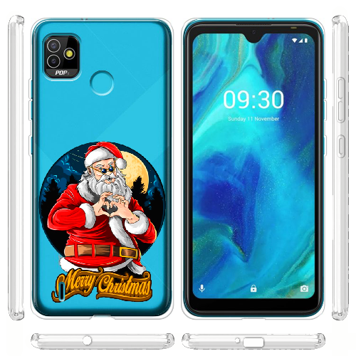 Чехол BoxFace Tecno Pop 5 Cool Santa and heart 