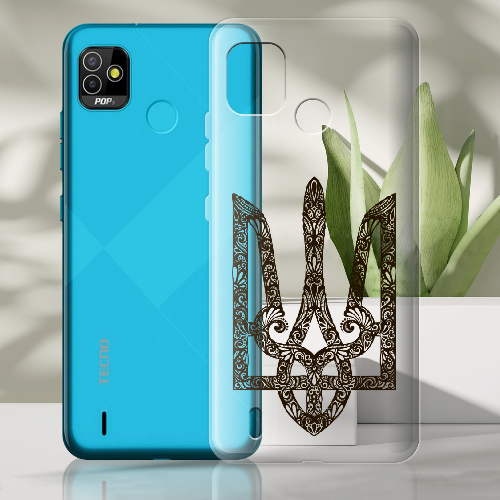 Чехол BoxFace Tecno Pop 5 Ukrainian Black Trident 