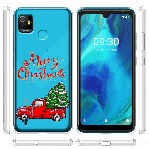 Чехол BoxFace Tecno Pop 5 Holiday Car Merry Christmas 